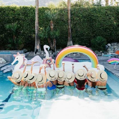 Bachelorette Swimming Pool Party #poolparty #bridetobe