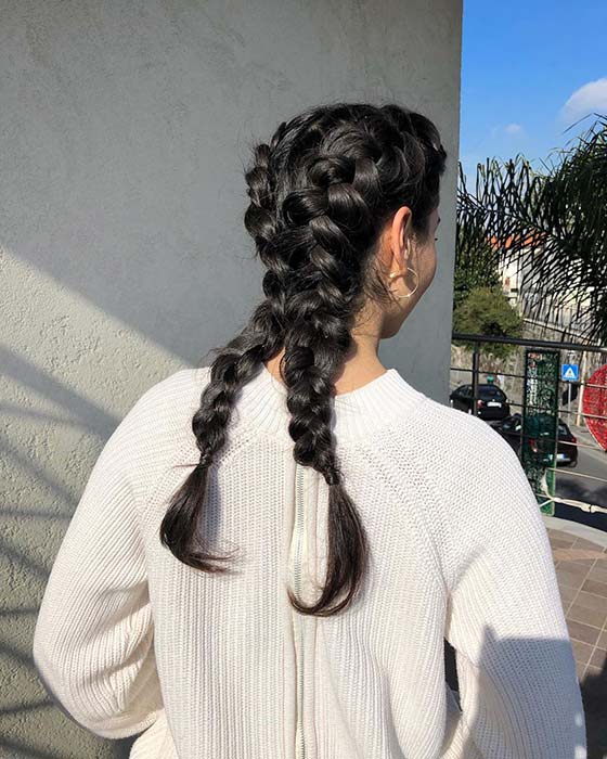 Simple Dutch Side Braids